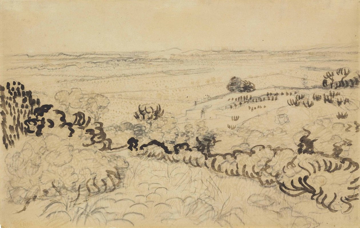 Kilátás a Montmajourra alkotó: Vincent van Gogh