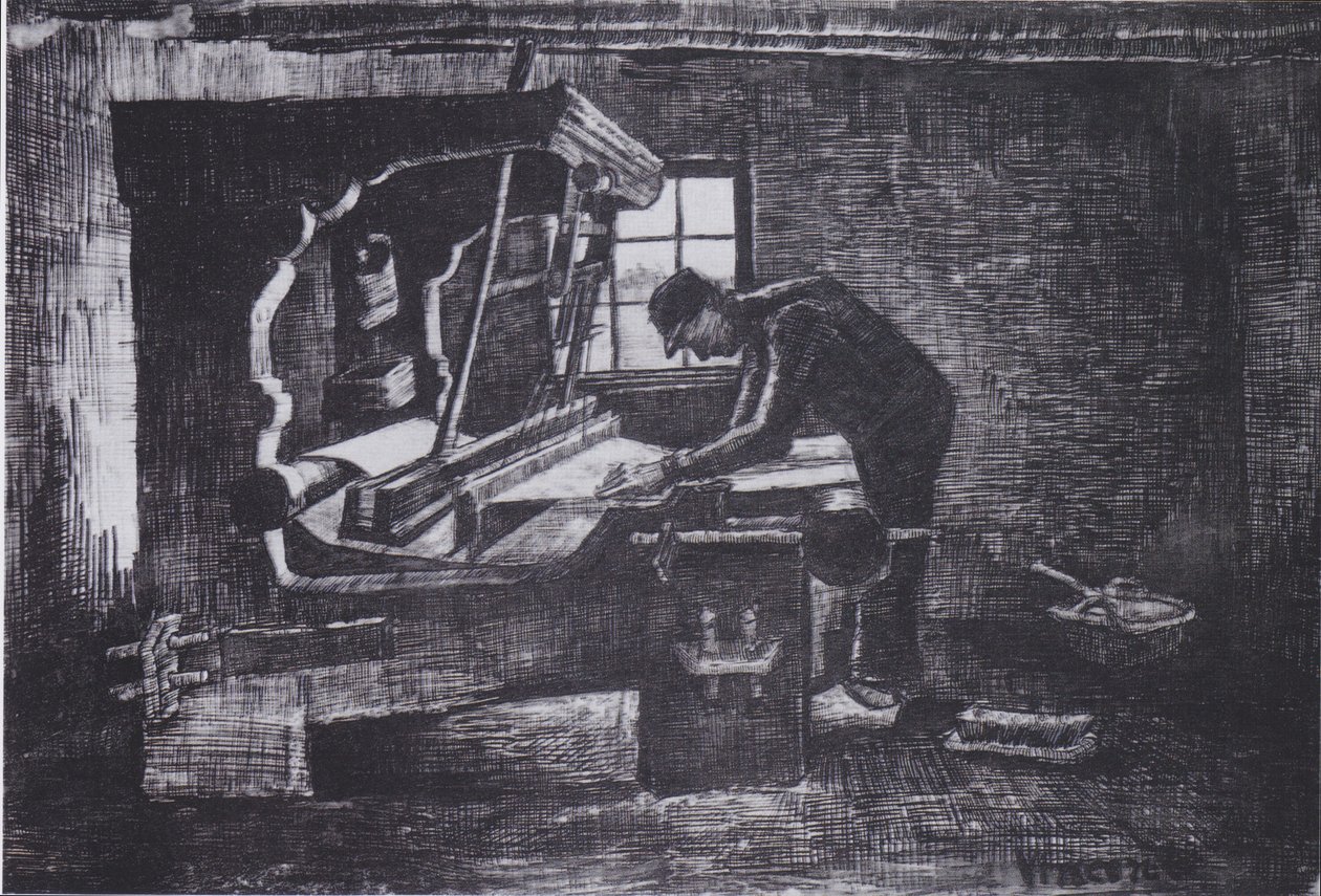 Weber am Webstuhl alkotó: Vincent van Gogh
