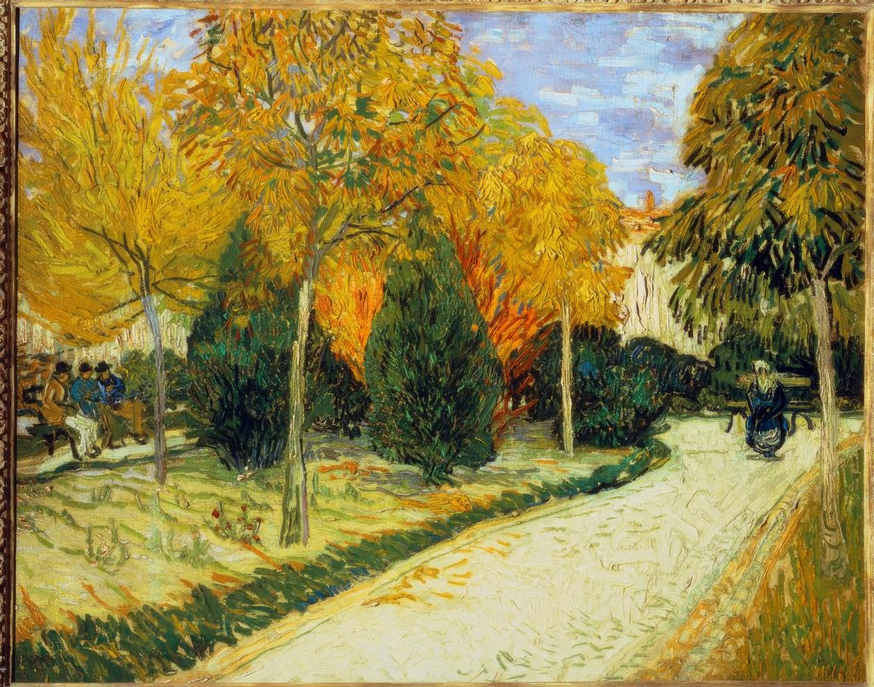 Út az arles-i parkban alkotó: Vincent van Gogh
