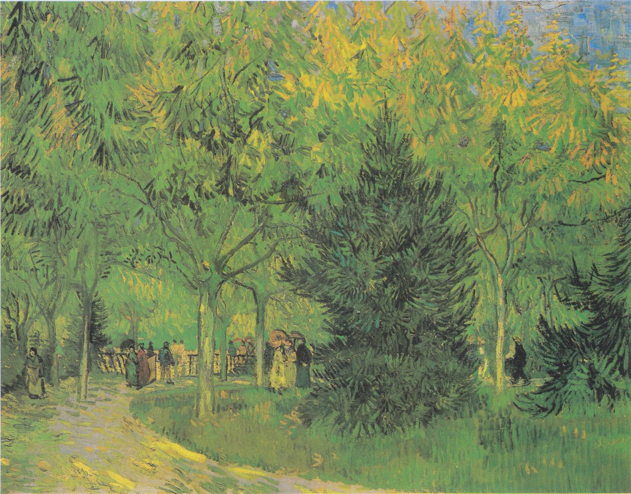 Út az Arles parkban sétálókkal alkotó: Vincent van Gogh