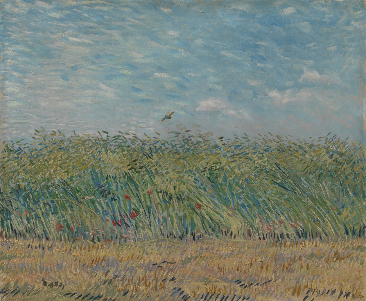 Búzamező partizánnal, 1887 alkotó: Vincent van Gogh
