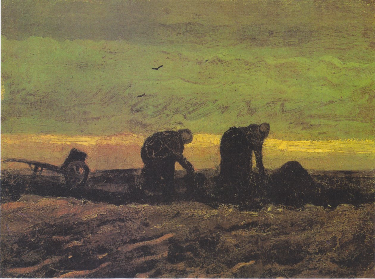 Két parasztasszony tőzeget vág alkotó: Vincent van Gogh