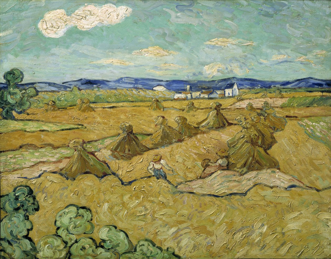 A szénaboglyák alkotó: Vincent van after Gogh