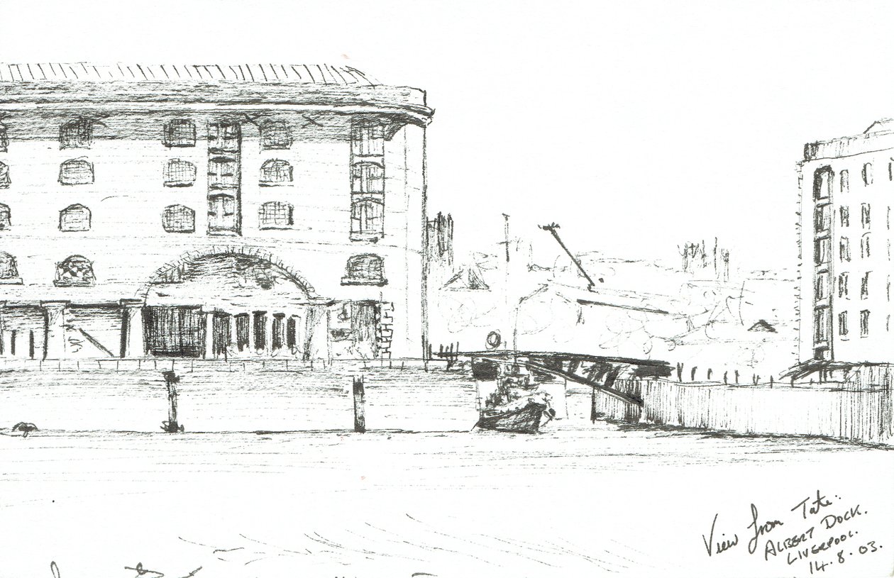 Albert Dock Liverpool, 2003, (Tinta papíron) alkotó: Vincent Alexander Booth