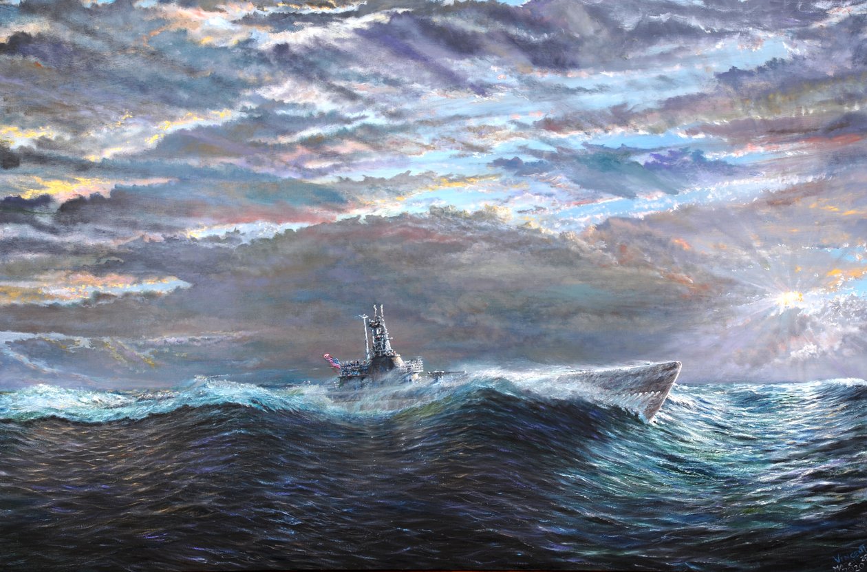 A USS Puffer felemelkedése 1943. október 10-17., 2020 alkotó: Vincent Alexander Booth
