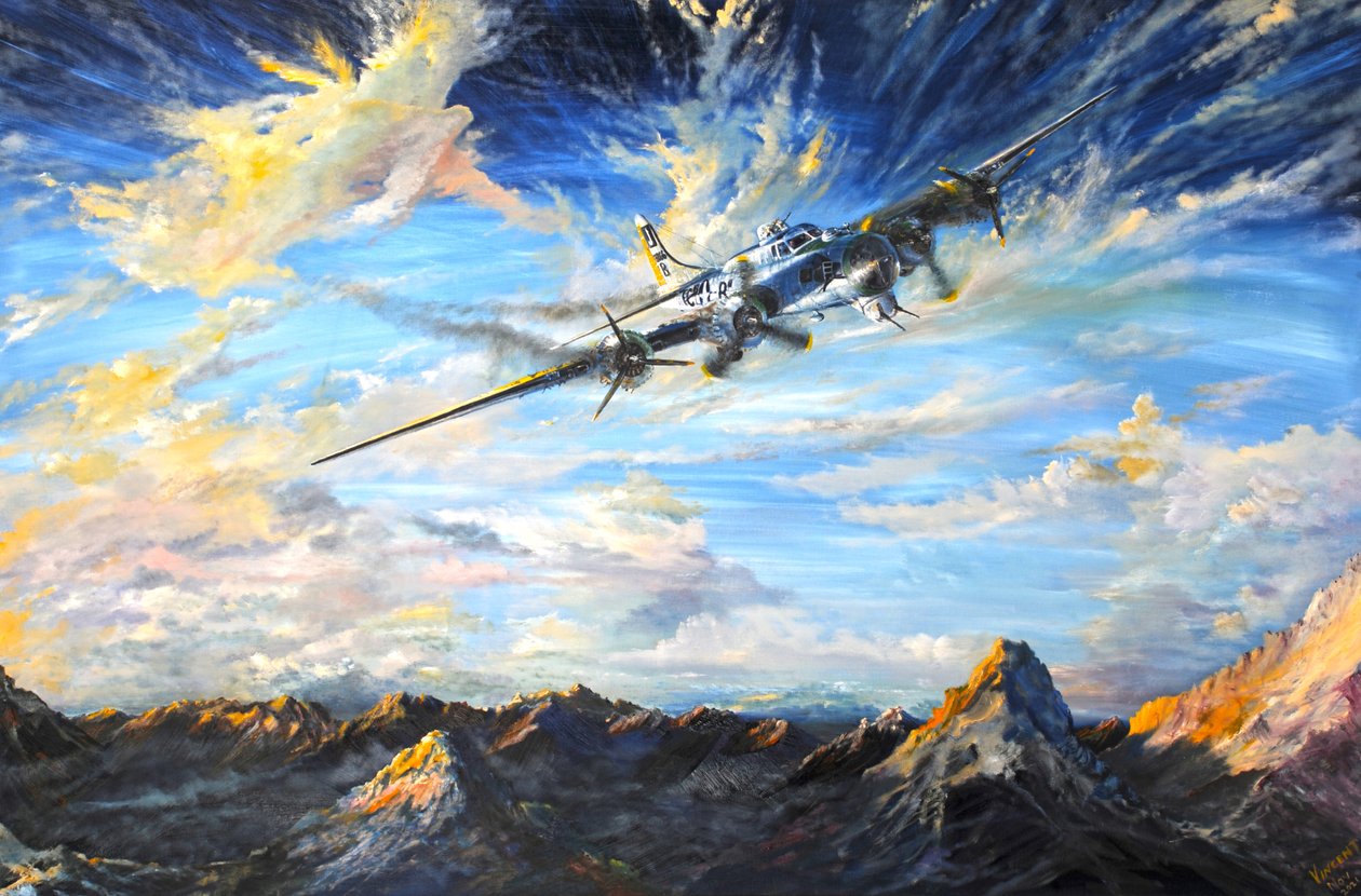 B17G Swiss Landing „Blues in the night”, 2021 alkotó: Vincent Alexander Booth