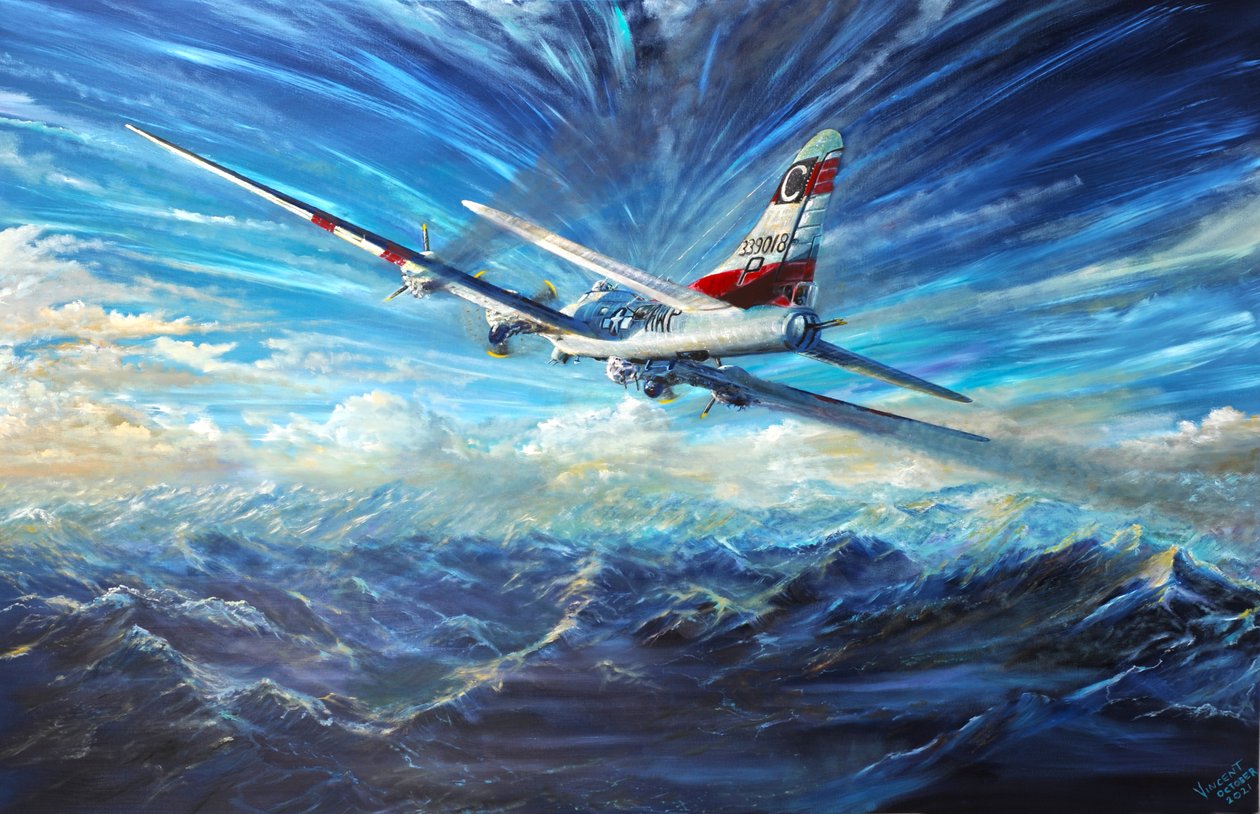 B17G Swiss Landing „Dinah Mite”, 2021 alkotó: Vincent Alexander Booth