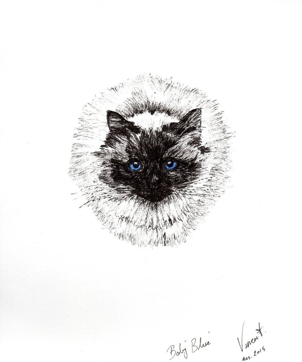 Babalabda, 2015, (tinta, papír) alkotó: Vincent Alexander Booth