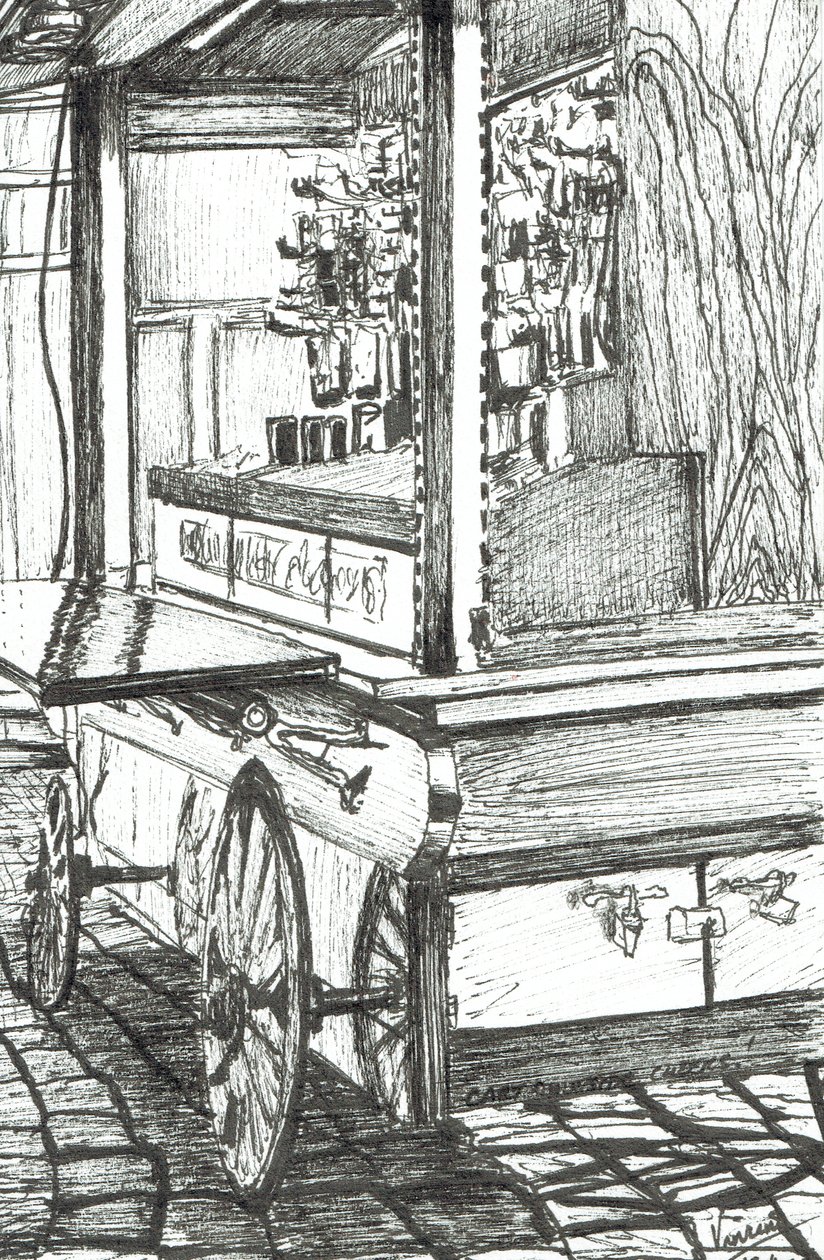 Kosár a Cheers Bar Bostonon kívül, USA, 2003, (Tinta papíron) alkotó: Vincent Alexander Booth