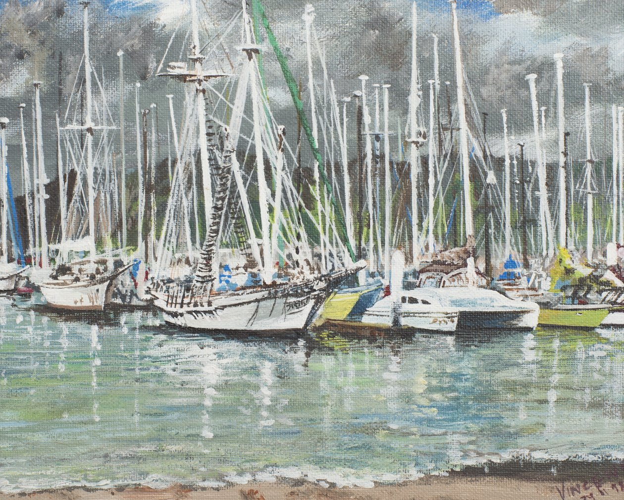 Coffs Harbour, Ausztrália, 1998, (Akril, vászon táblán) alkotó: Vincent Alexander Booth