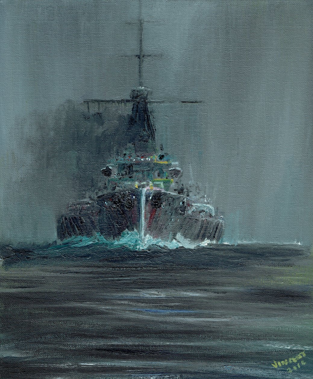 Dreadnought 1907, 2016, (olaj, vászon tábla) alkotó: Vincent Alexander Booth