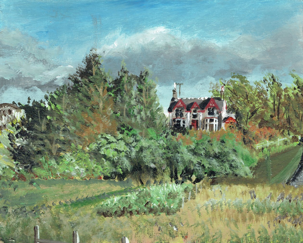 Ház a Felföldön, Creag Dhubh, 2006, (Akril, vászon táblán) alkotó: Vincent Alexander Booth