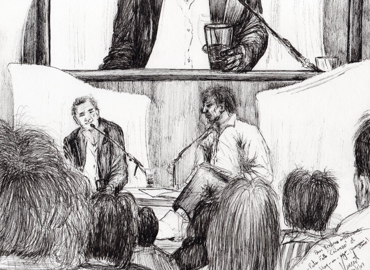 Interjú Hay on Wye-ban, 2007, (tinta, papír) alkotó: Vincent Alexander Booth