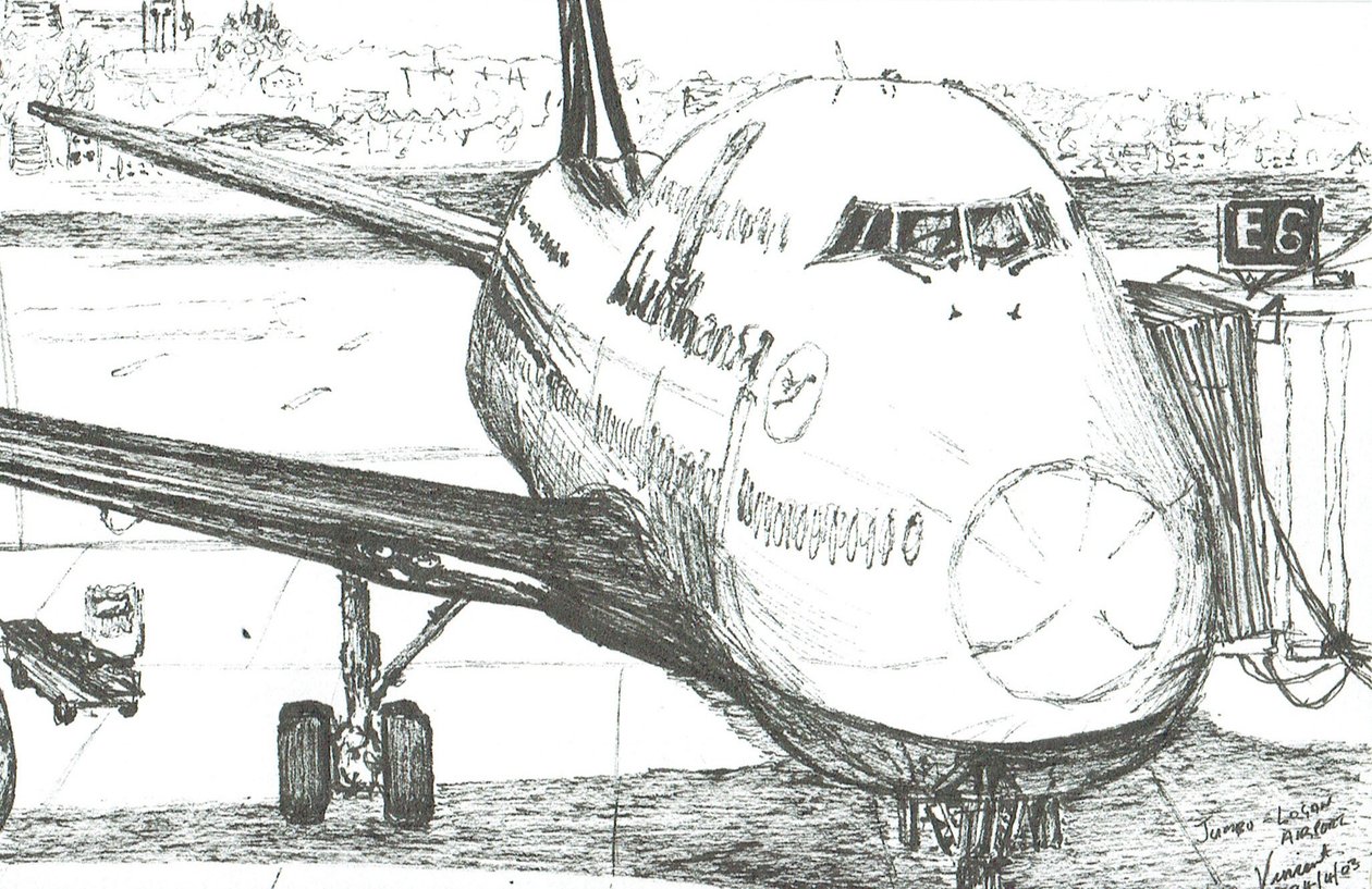 Jumbo Jet a Logan repülőtéren, 2003 alkotó: Vincent Alexander Booth