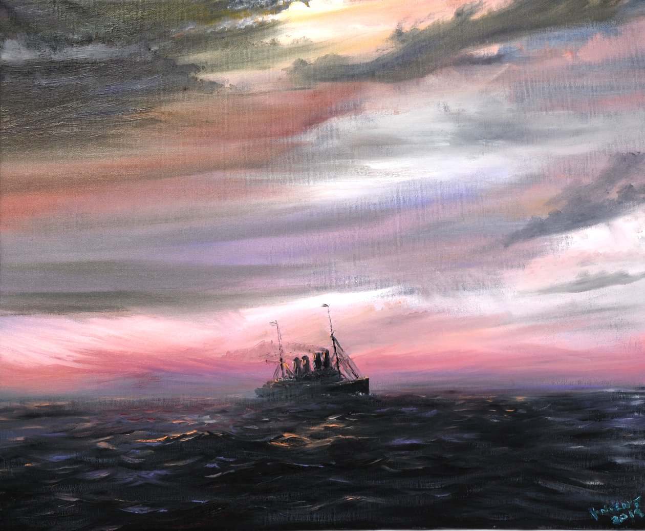 Kronprinz Wilhelm 1914 „Az Atlanti-óceán szelleme”, 2019 alkotó: Vincent Alexander Booth