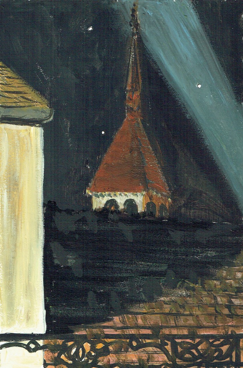 Laignes France tetőtéri kilátás éjszaka, 2006 alkotó: Vincent Alexander Booth