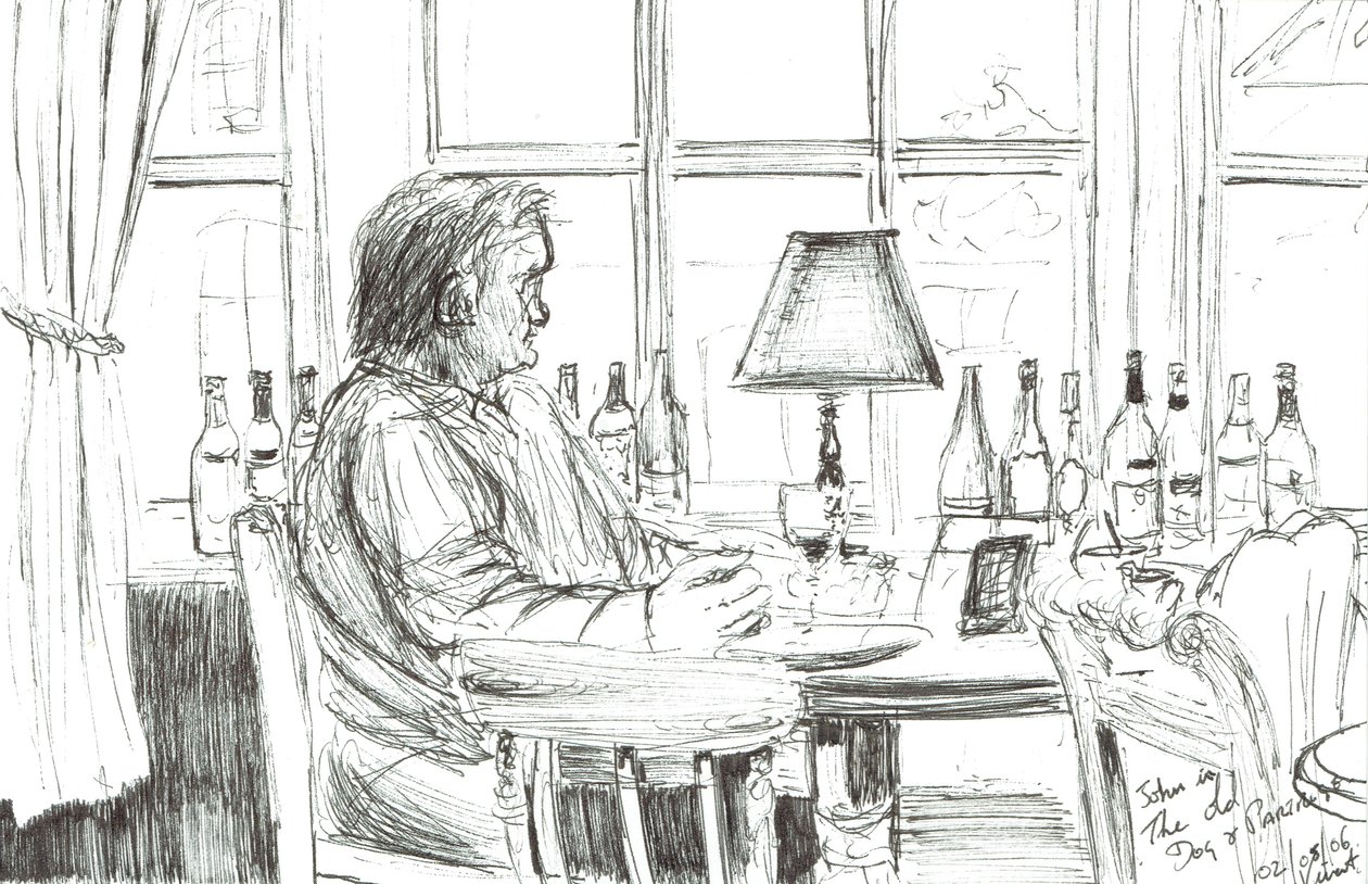 Férfi egy kocsmában étkezés után, 2006 alkotó: Vincent Alexander Booth