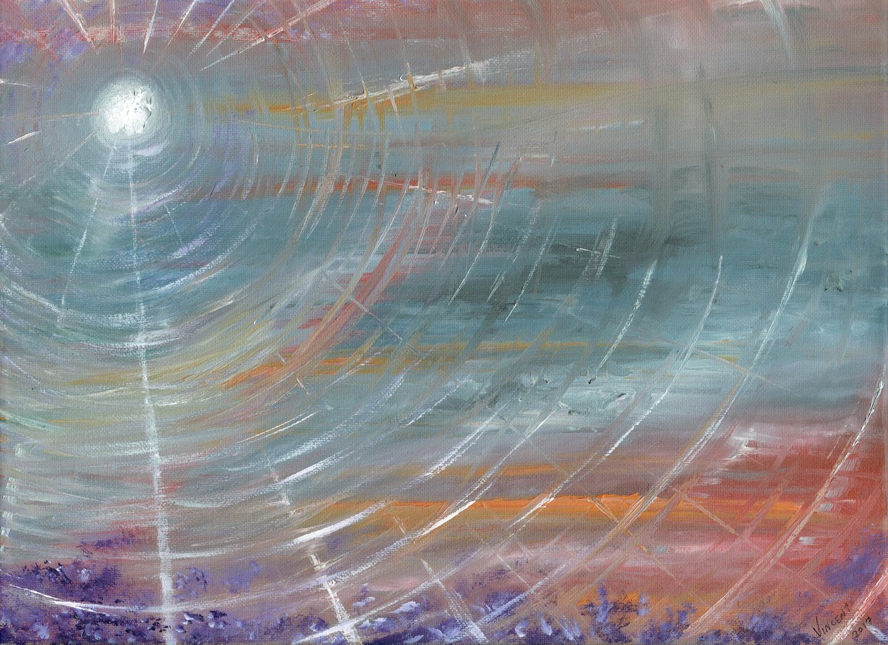 Moontube, 2017, (olaj, vászon tábla) alkotó: Vincent Alexander Booth