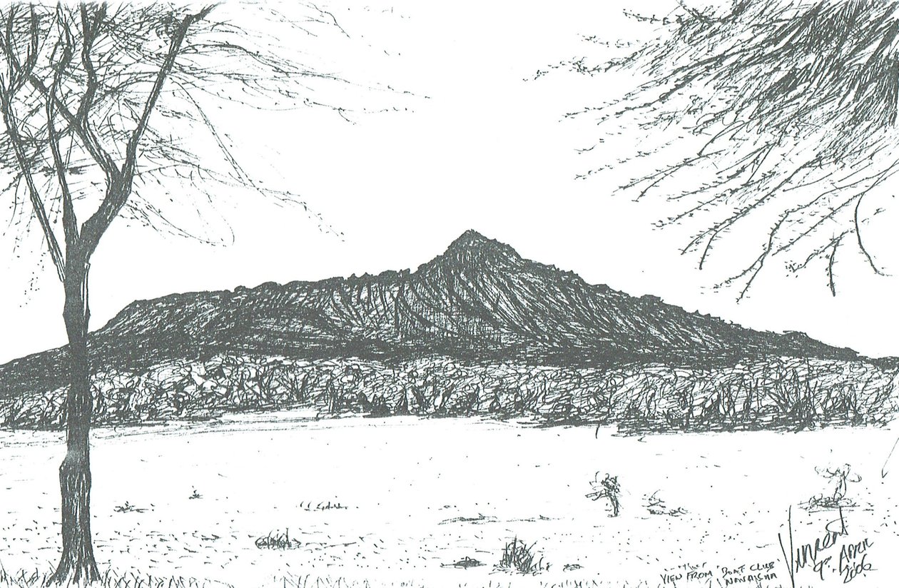 Hegy a csónakklubból a Naivasha-tónál, Kenya; 2006 alkotó: Vincent Alexander Booth