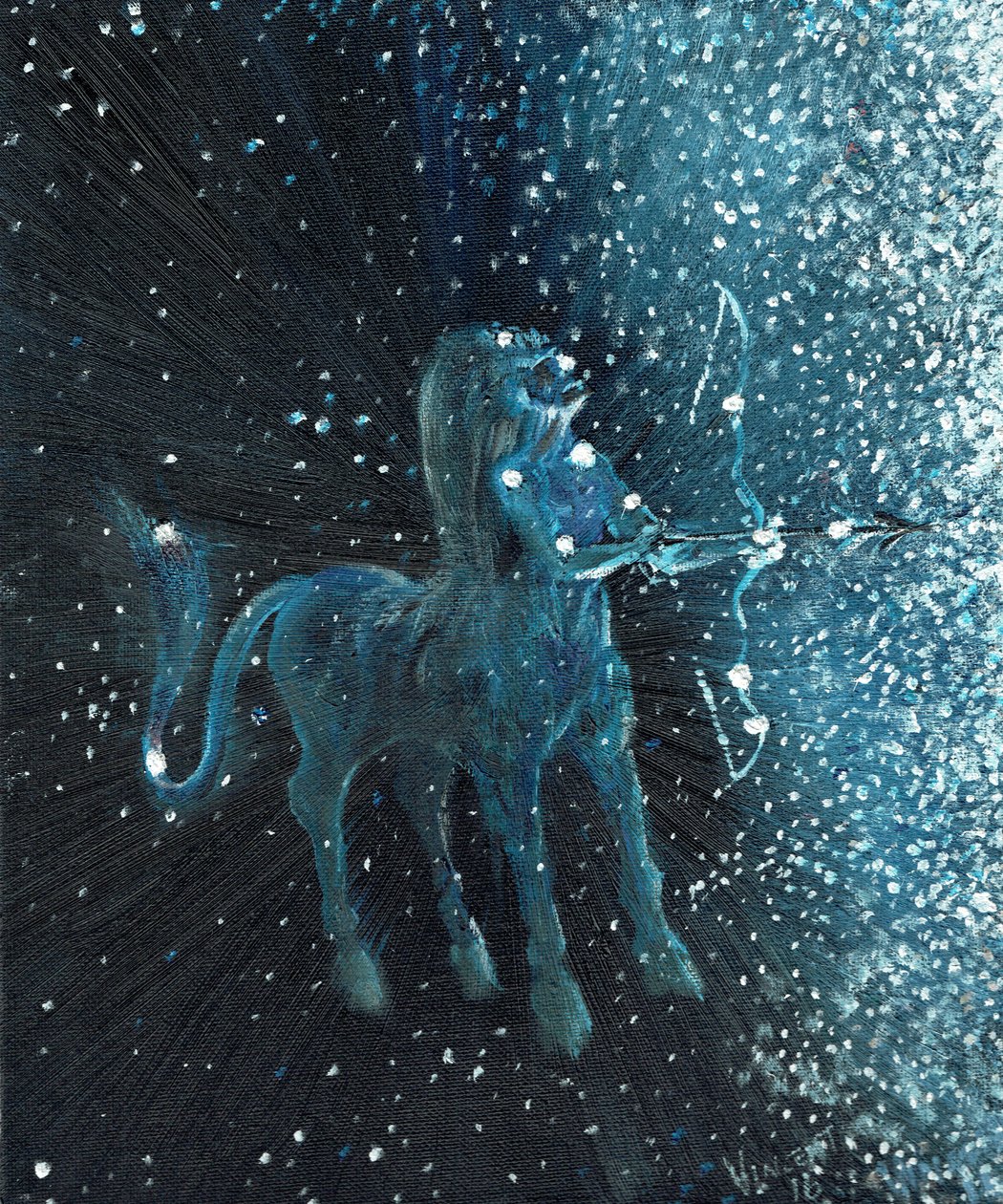Nyilas csillagjegy, 2016, (olaj, vászon tábla) alkotó: Vincent Alexander Booth