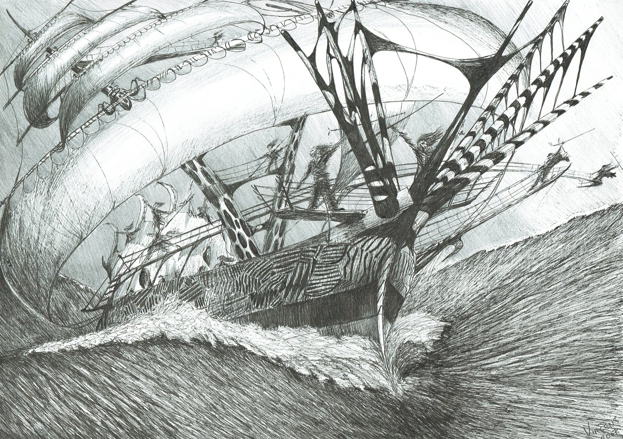 Storm Creators Antarktisz-óceán, 2017, (Ink on Paper alkotó: Vincent Alexander Booth