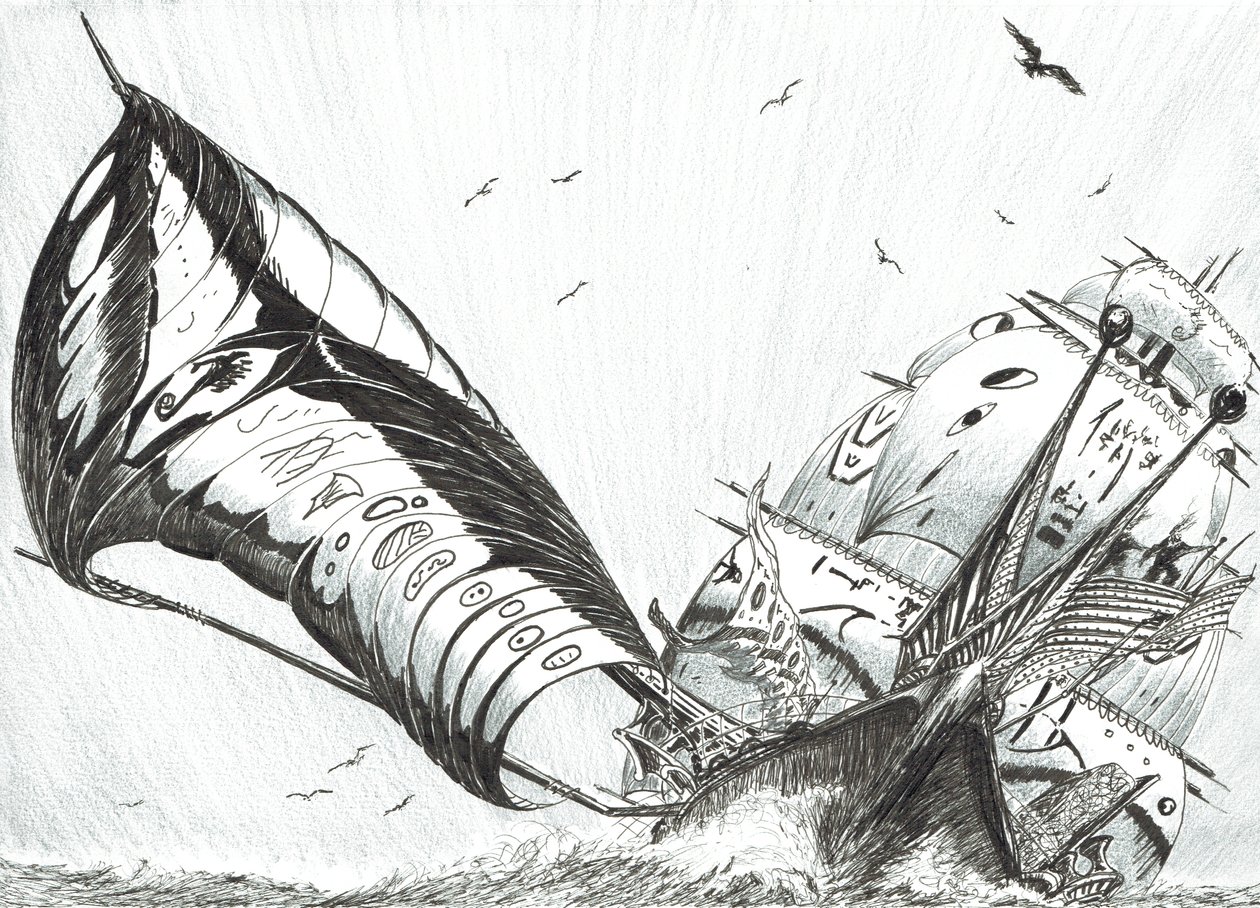 Storm Creators Archipelago Sea, 2017, (Tinta, papír) alkotó: Vincent Alexander Booth
