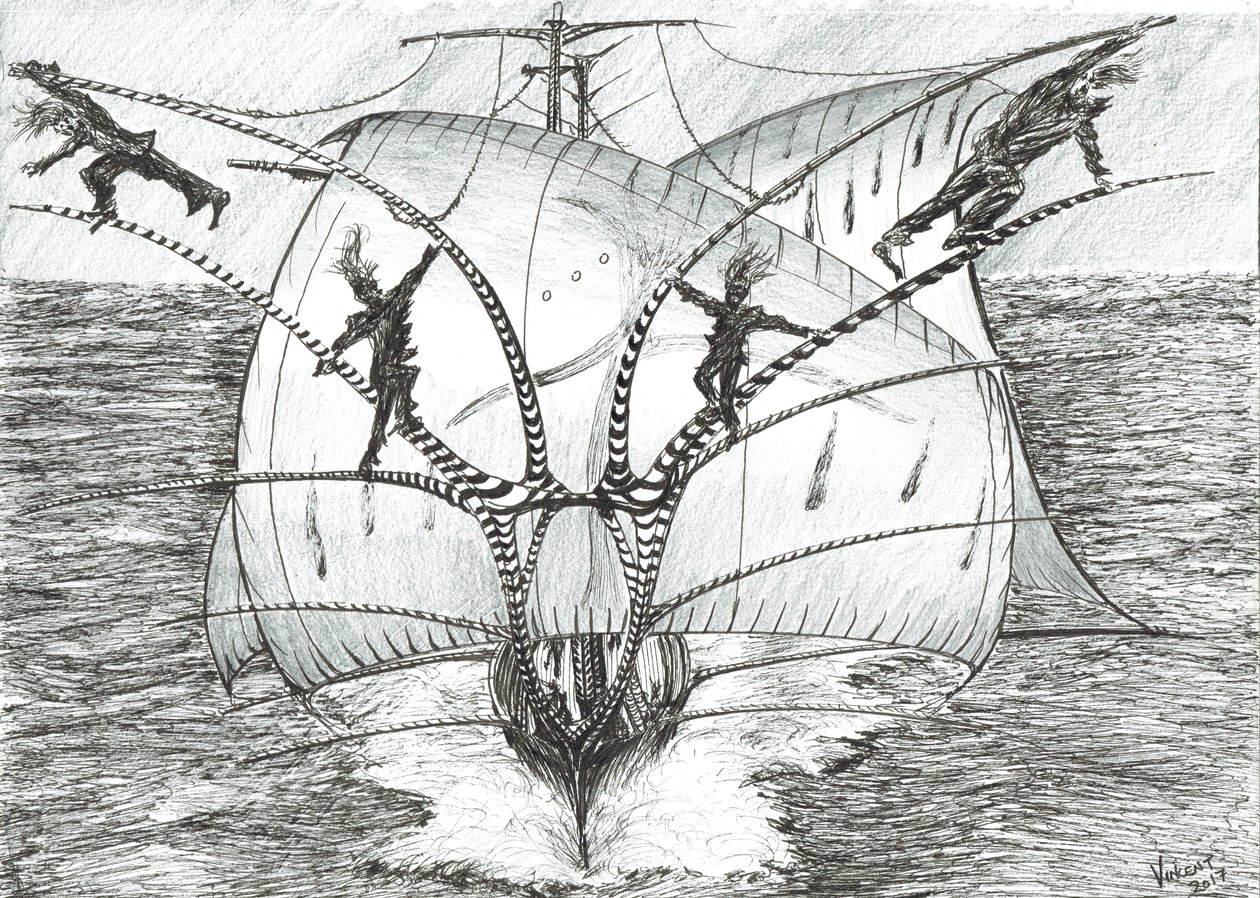 Storm Creators Bismarck-tenger, 2017, (Tinta papíron) alkotó: Vincent Alexander Booth