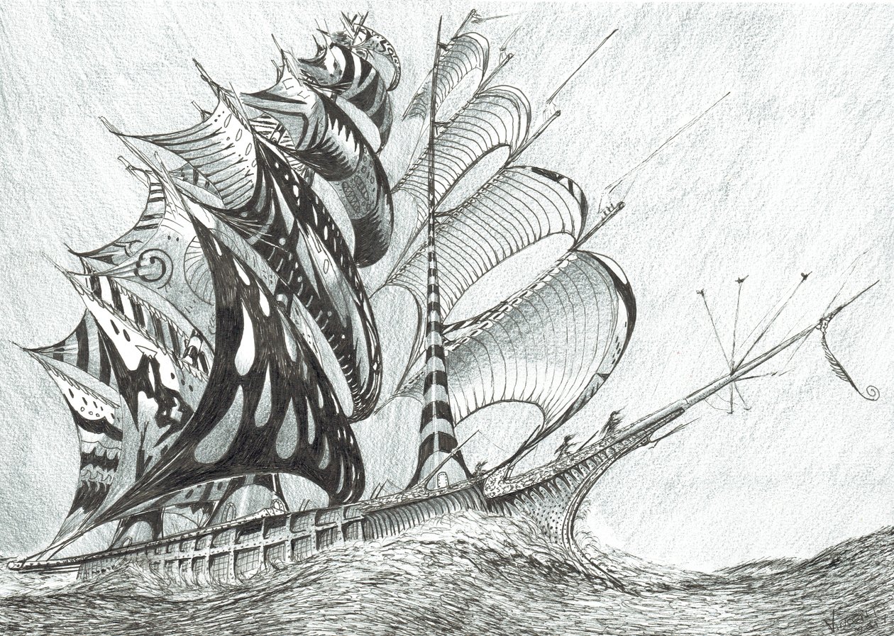 Storm Creators Caribbean Sea, 2017, (Tinta, papír) alkotó: Vincent Alexander Booth