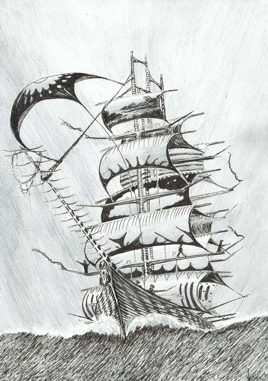 Storm Creators Durville Sea, 2017, (Tinta papíron) alkotó: Vincent Alexander Booth