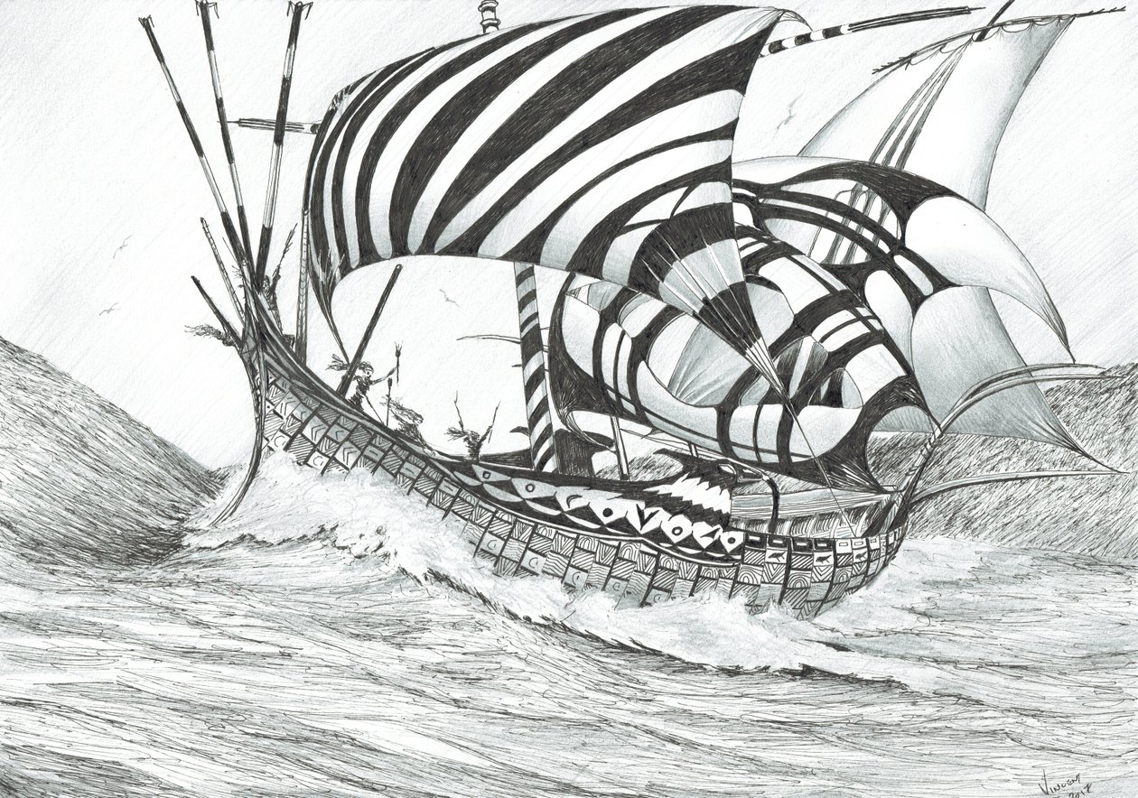 Storm Creators Jón-tenger, 2017, (tinta papíron) alkotó: Vincent Alexander Booth