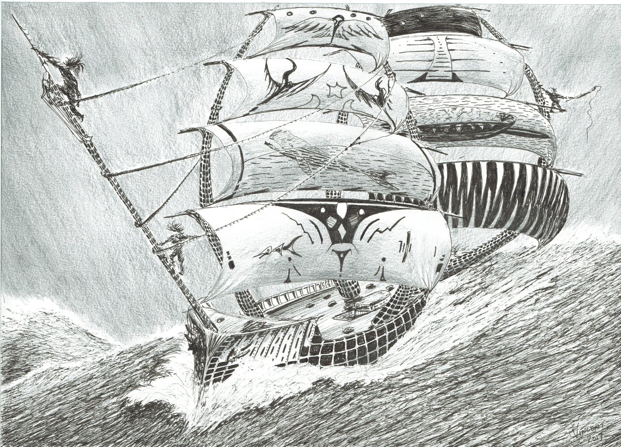 Storm Creators – Ír-tenger, 2017 (Tinta papíron) alkotó: Vincent Alexander Booth