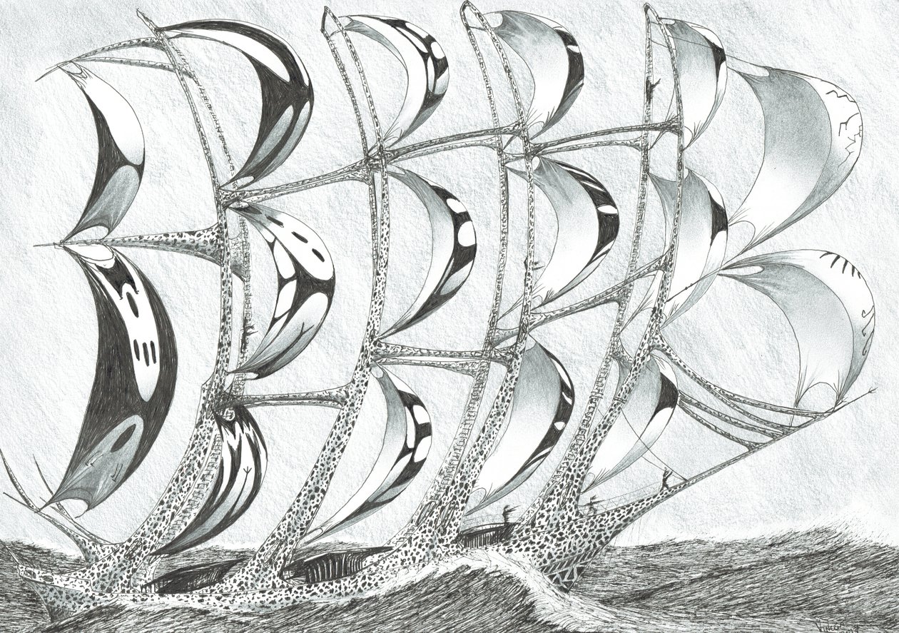 Storm Creators Laccadive Sea, 2017, (tinta papírra) alkotó: Vincent Alexander Booth