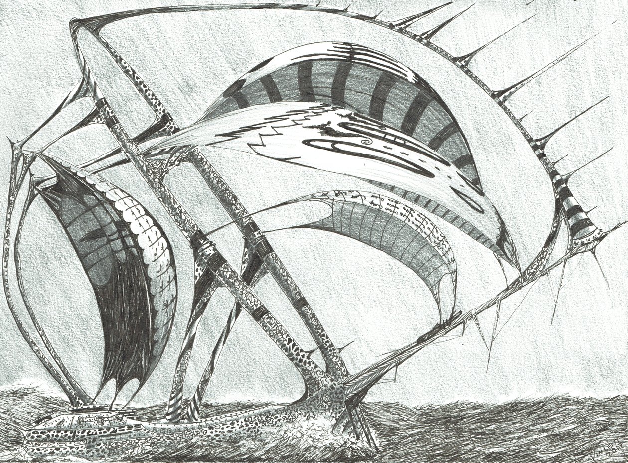 Storm Creators Laptev Sea, 2017, (Tinta papíron) alkotó: Vincent Alexander Booth