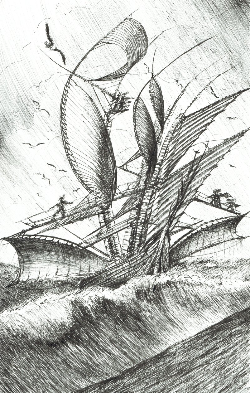 Storm Creators Pacific Ocean, 2017, (Tinta papíron) alkotó: Vincent Alexander Booth