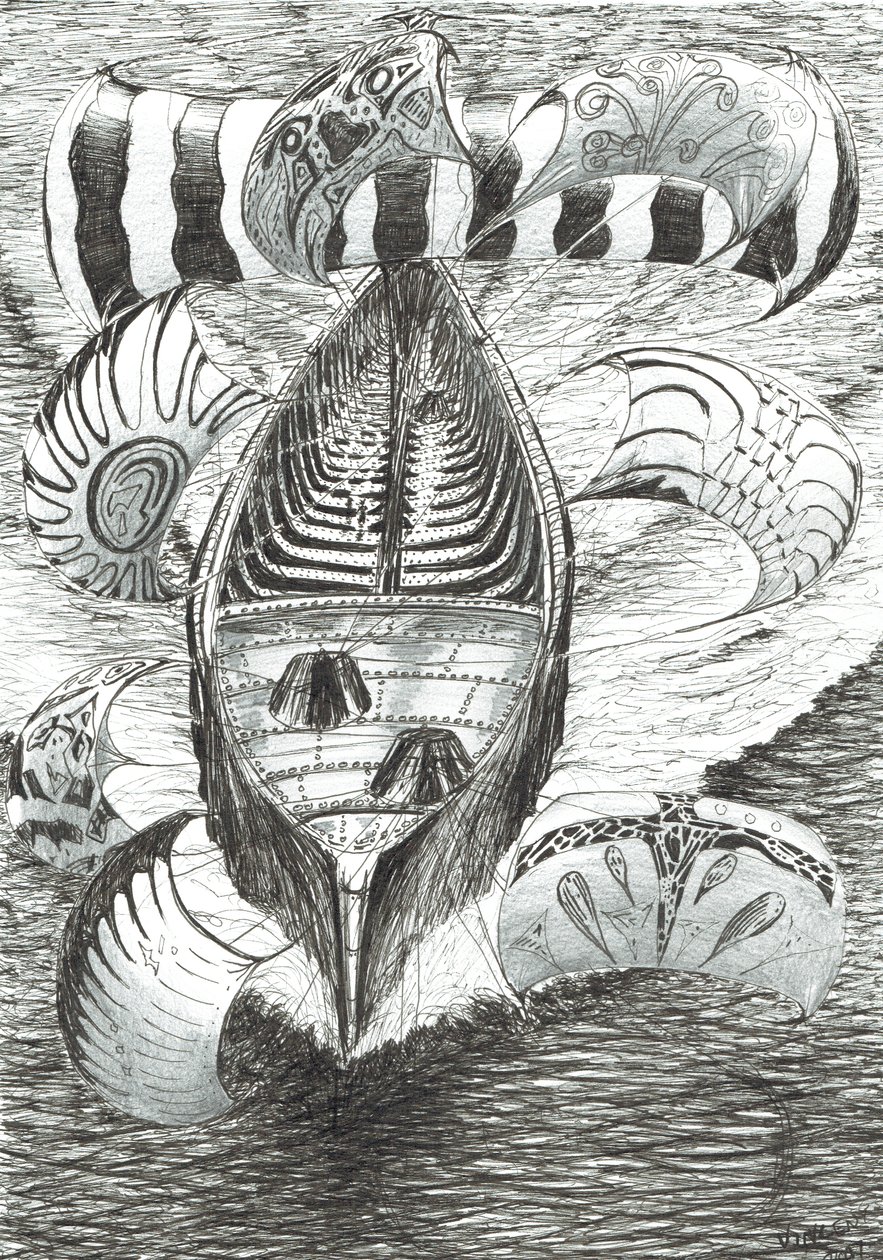 Storm Creators Fülöp-tenger, 2017, (tinta papíron) alkotó: Vincent Alexander Booth