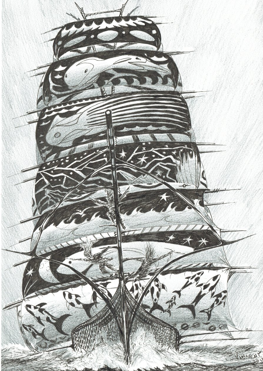 Storm Creators Vörös-tenger, 2017 (Tinta papíron) alkotó: Vincent Alexander Booth