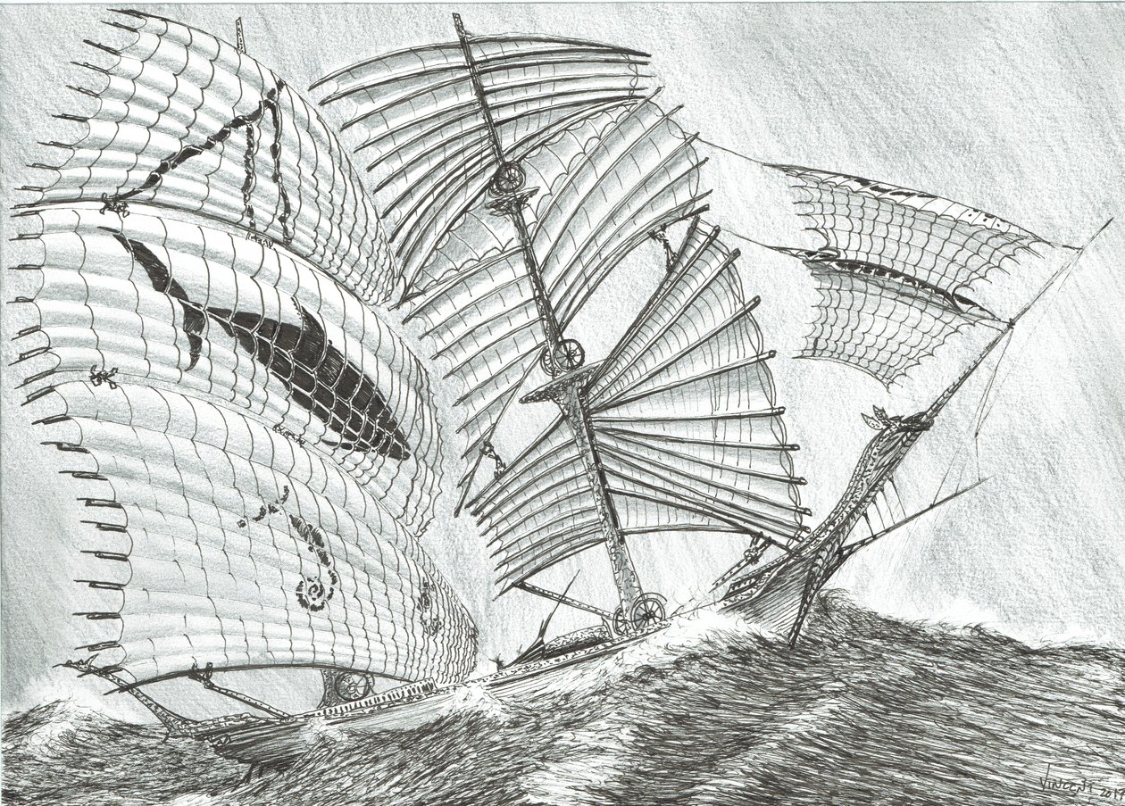 Storm Creators Savu Sea, 2017, (Tinta papíron) alkotó: Vincent Alexander Booth