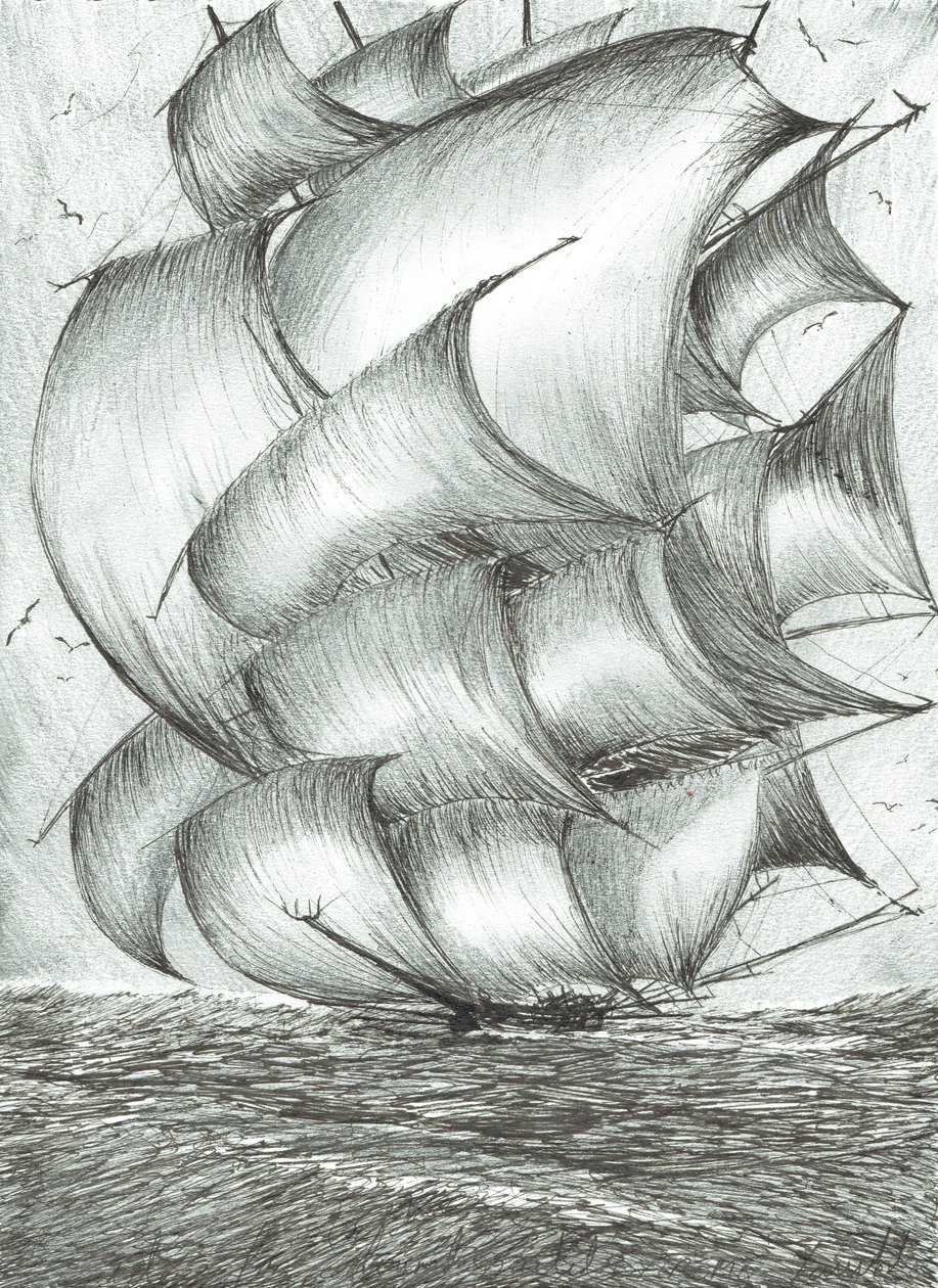 Storm Creators Sea of Ohotsk, 2017, (Tinta papíron) alkotó: Vincent Alexander Booth