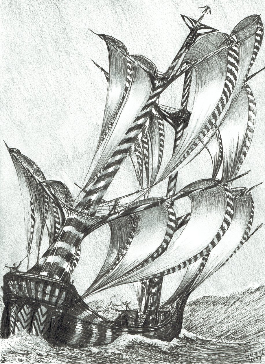 Storm Creators Solomon Sea, 2017, (Tinta, papír) alkotó: Vincent Alexander Booth