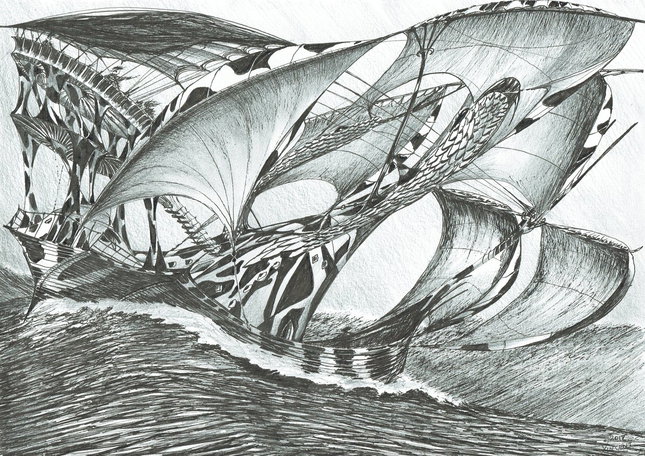 Storm Creators Tasman-tenger, 2017, (tinta papíron) alkotó: Vincent Alexander Booth
