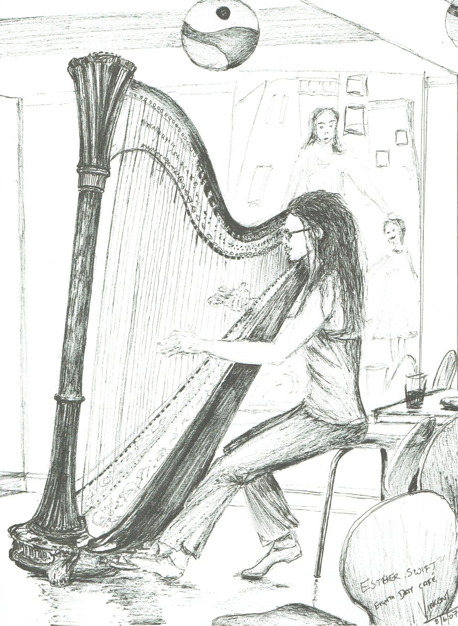 The Harpist 8th day cafe Manchester, 2007 alkotó: Vincent Alexander Booth