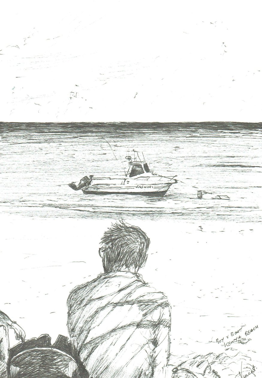 Tiwi beach Kenya, 2006; (tinta papíron) alkotó: Vincent Alexander Booth