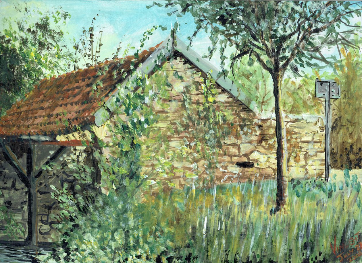 Mosókunyhó, Laignes, 2006, (akril vászonlapon) alkotó: Vincent Alexander Booth