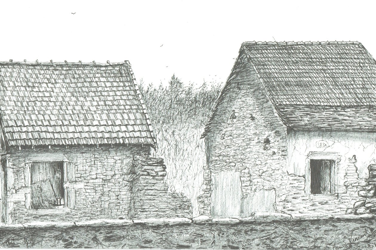 ház a francia/svájci határ közelében, 2008; (tinta papíron) alkotó: Vincent Alexander Booth