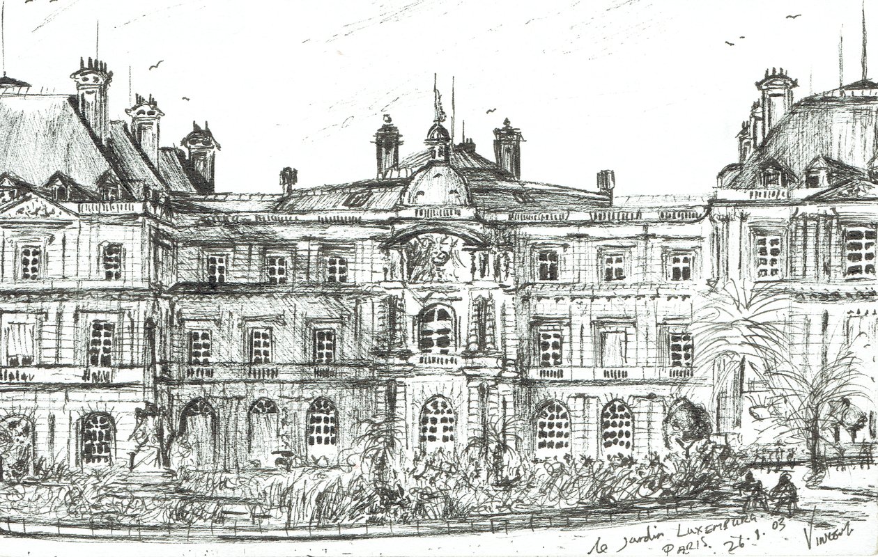 Luxembourg Garden Paris, 2003, (Tinta papíron) alkotó: Vincent Alexander Booth