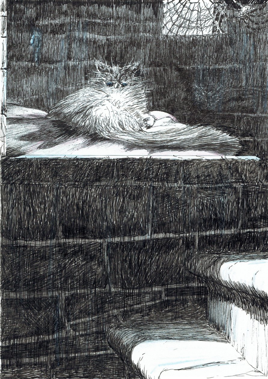 21. oldal, The Castle in the Forest of Findhorn, 2006, (tinta papíron) alkotó: Vincent Alexander Booth