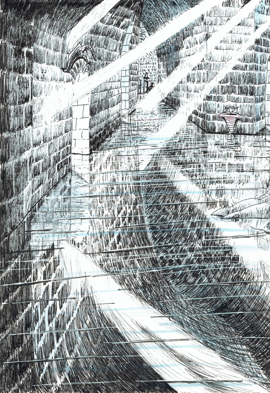 25. oldal, The Castle in the Forest of Findhorn, 2006, (tintával, papíron) alkotó: Vincent Alexander Booth