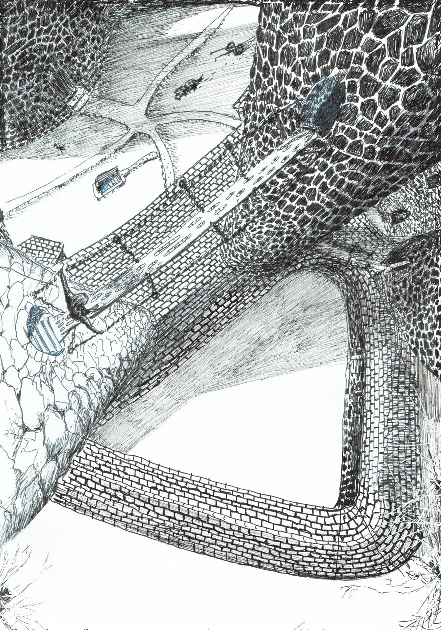 31. oldal, The Castle in the Forest of Findhorn, 2006, (tinta, papír) alkotó: Vincent Alexander Booth