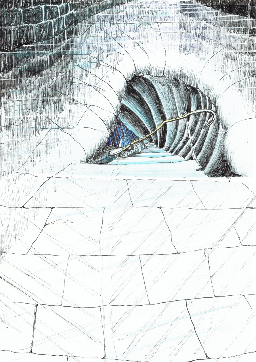 45. oldal, The Castle in the Forest of Findhorn, 2006, (tinta papíron) alkotó: Vincent Alexander Booth