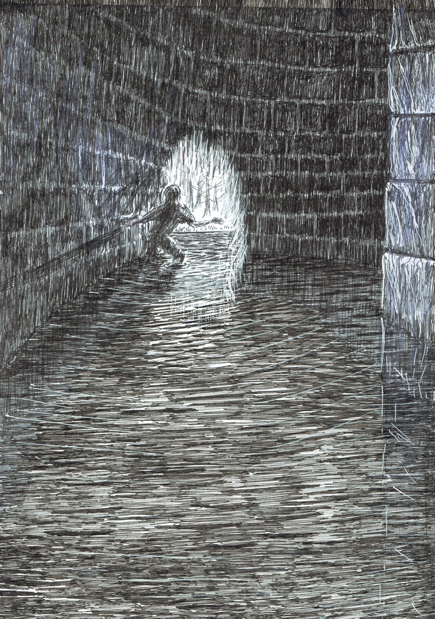 47. oldal, The Castle in the Forest of Findhorn, 2006, (tinta papíron) alkotó: Vincent Alexander Booth